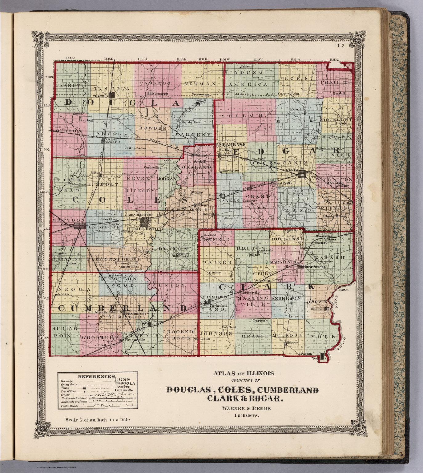Atlas of Illinois, Counties of Douglas, Coles, Cumberland, Clark