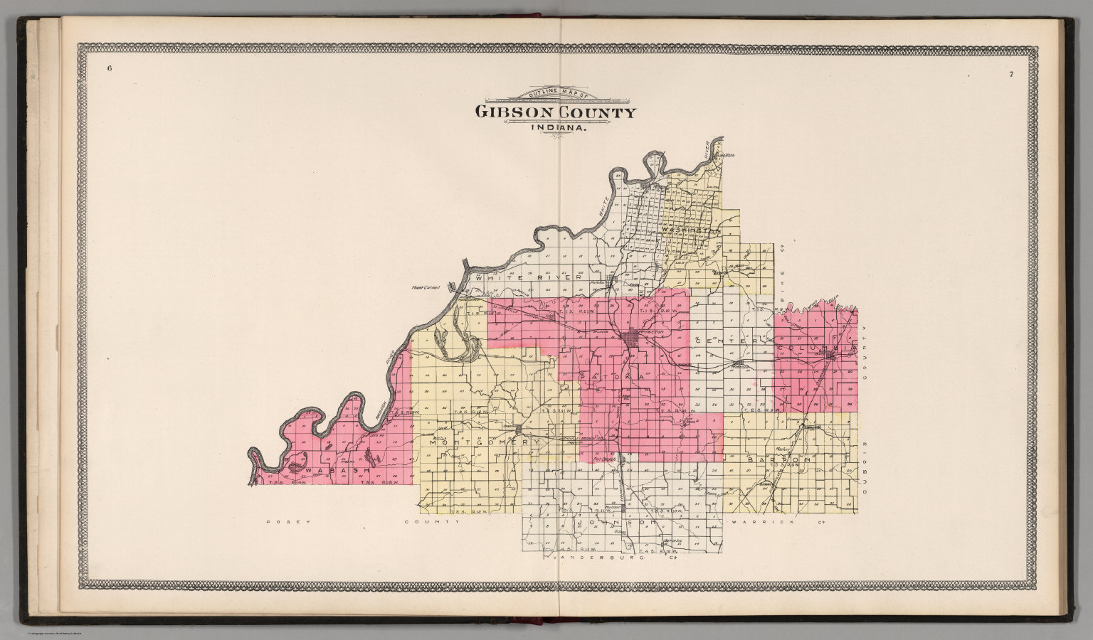 Gibson County, Indiana. David Rumsey Historical Map Collection
