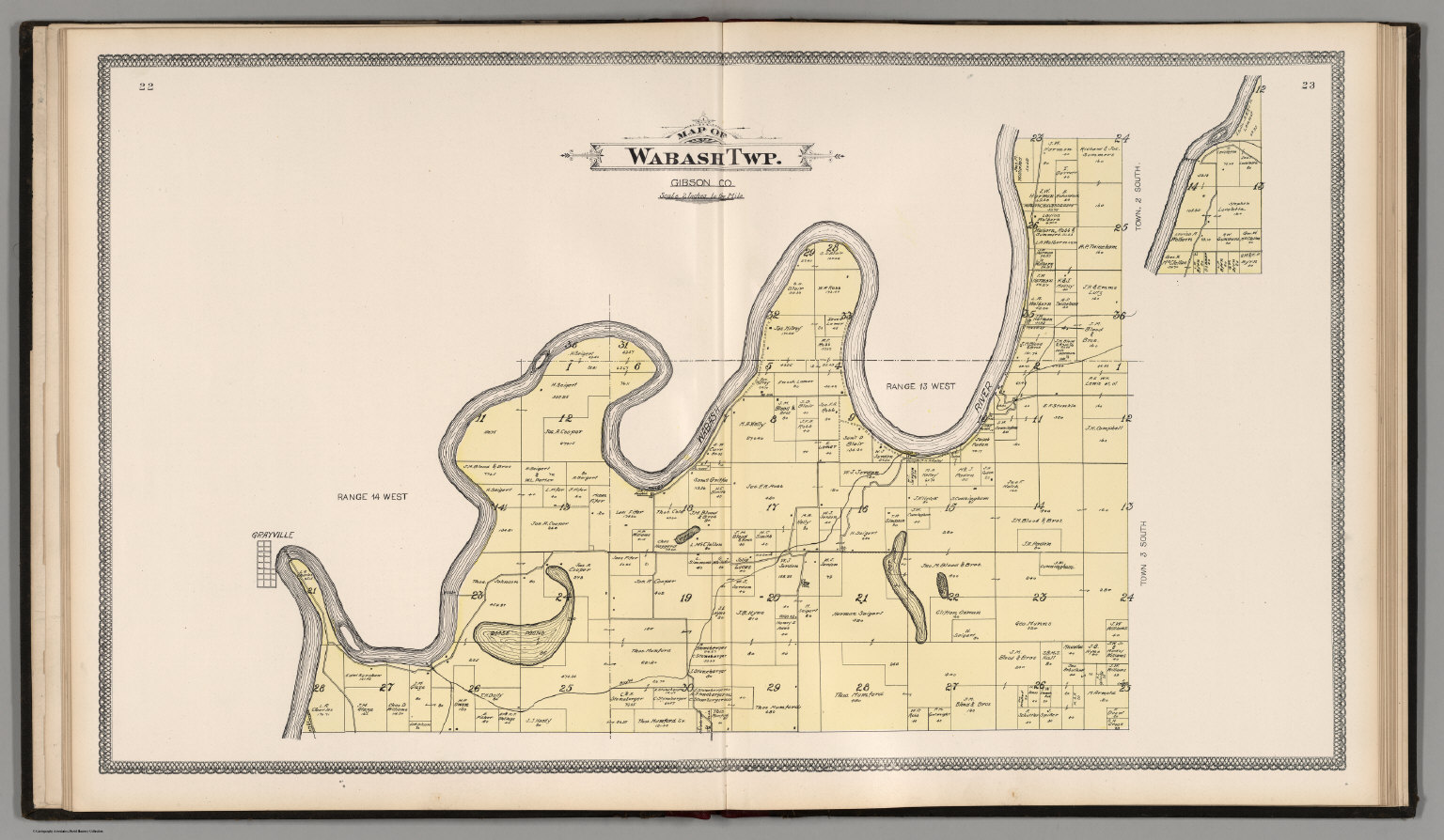 Wabash Township, Gibson County, Indiana. David Rumsey Historical Map