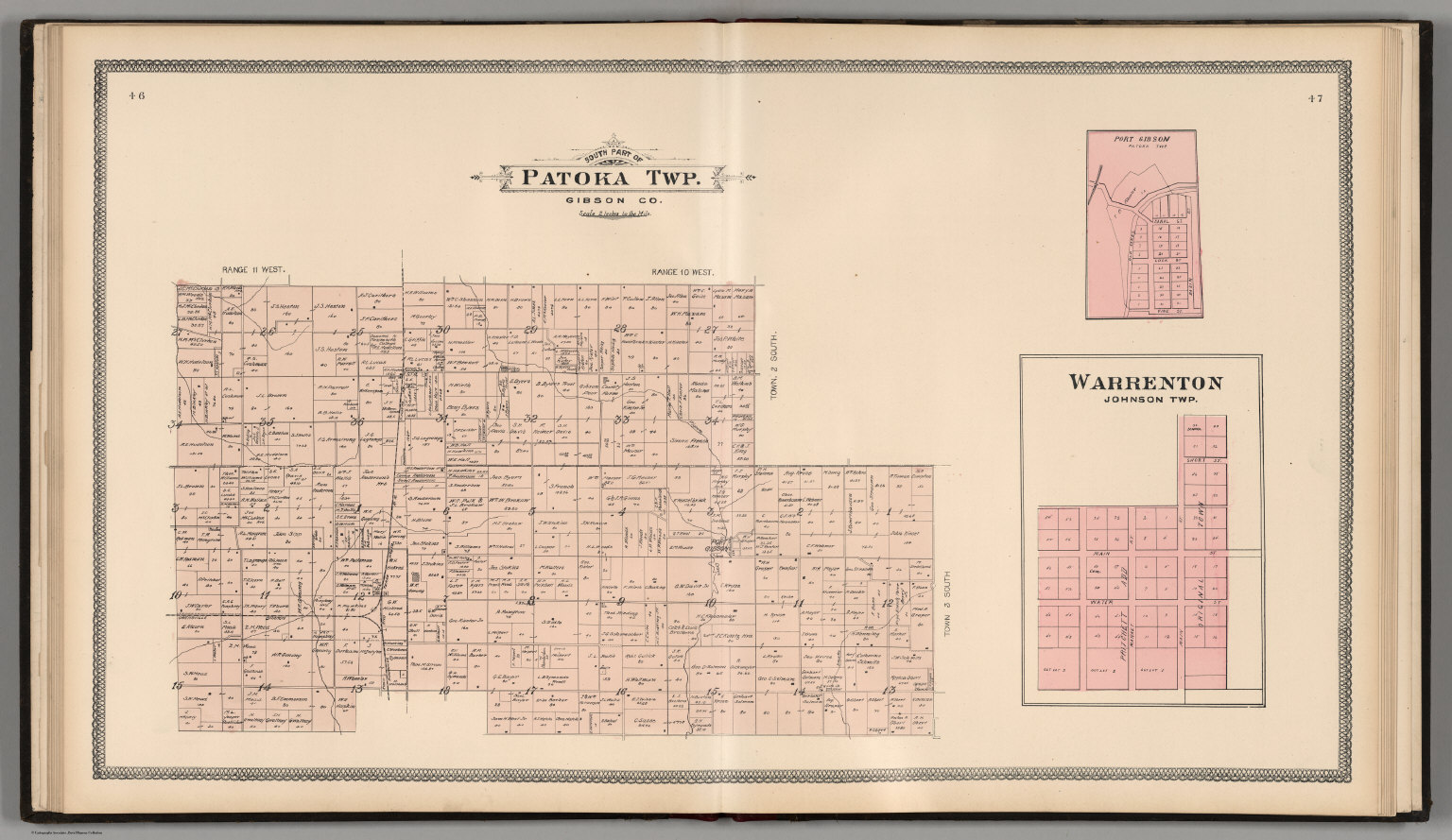 South Part of Patoka Township, Gibson County, Indiana. Warrenton. Port