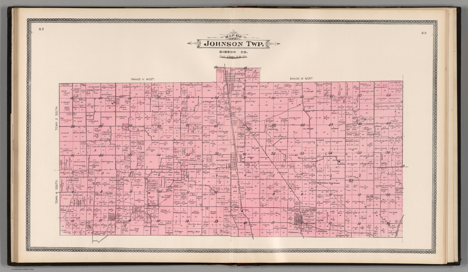 Johnson Township, Gibson County, Indiana. David Rumsey Historical Map