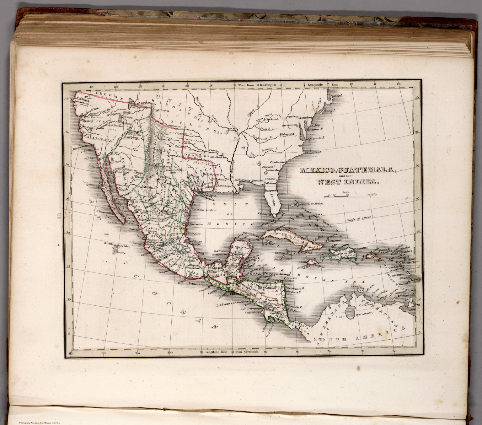 Mexico, Guatemala and the West Indies - David Rumsey Historical Map ...