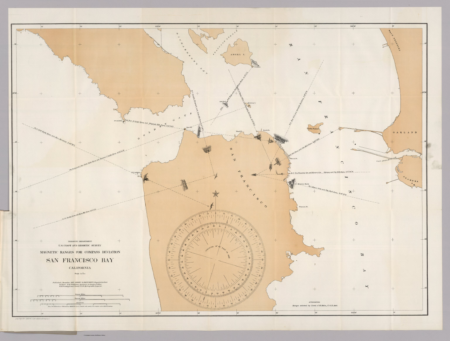 Magnetic Ranges for San Francisco Bay. - David Rumsey Historical Map ...