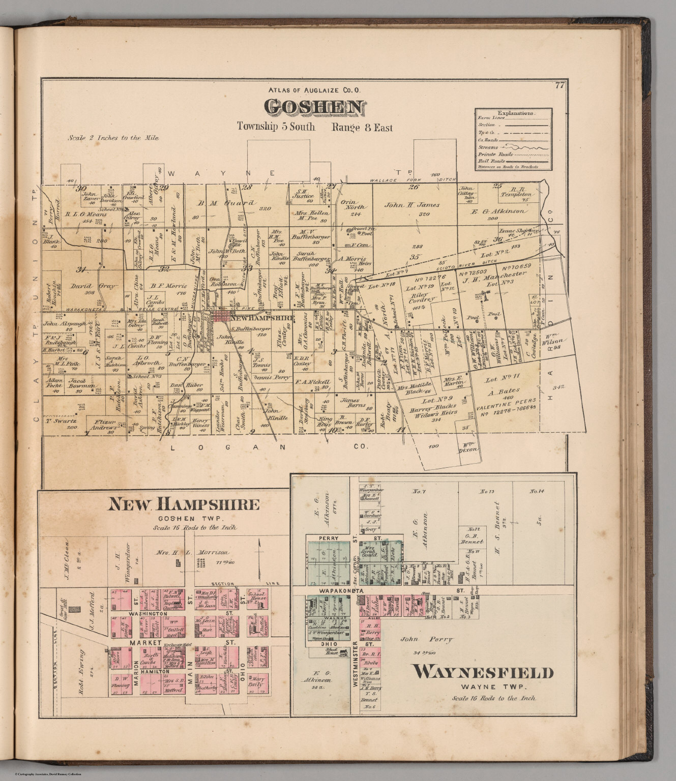 Goshen Township, Auglaize County, Ohio. New Hampshire. Waynesfield