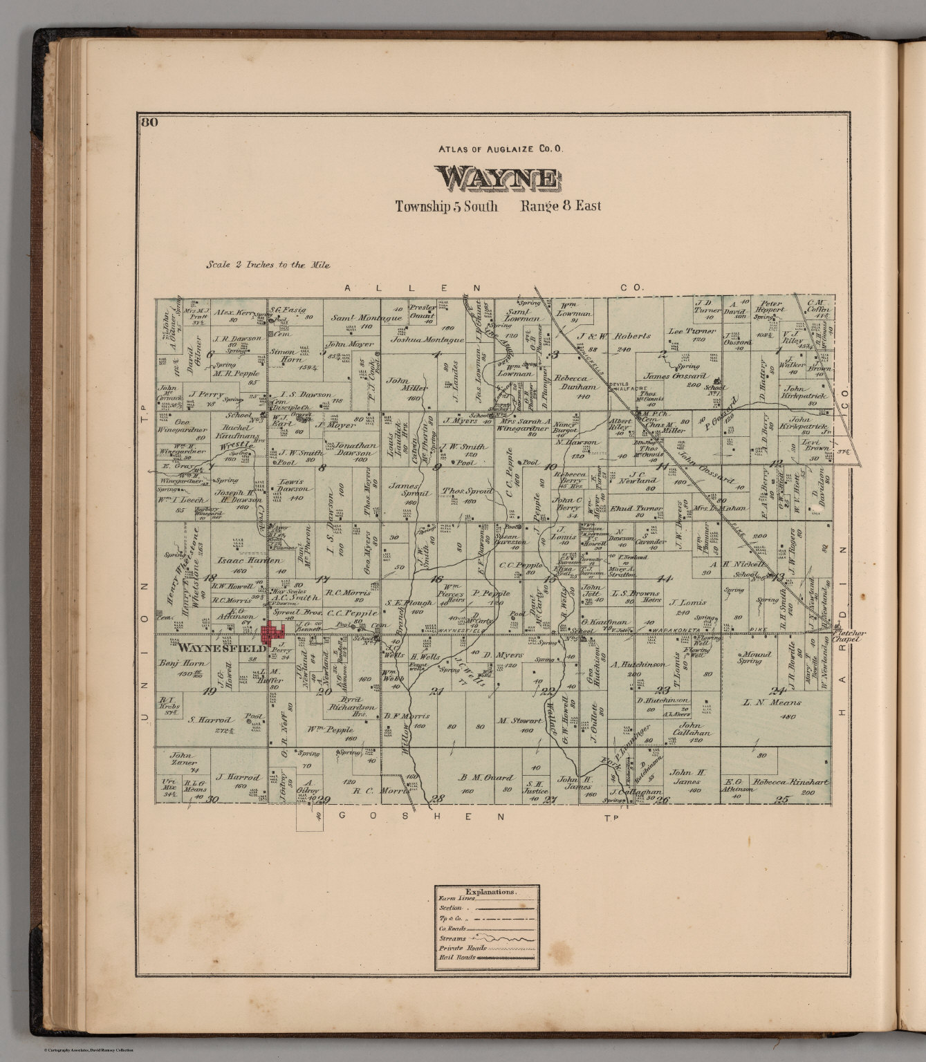 Wayne Township, Auglaize County, Ohio. David Rumsey Historical Map