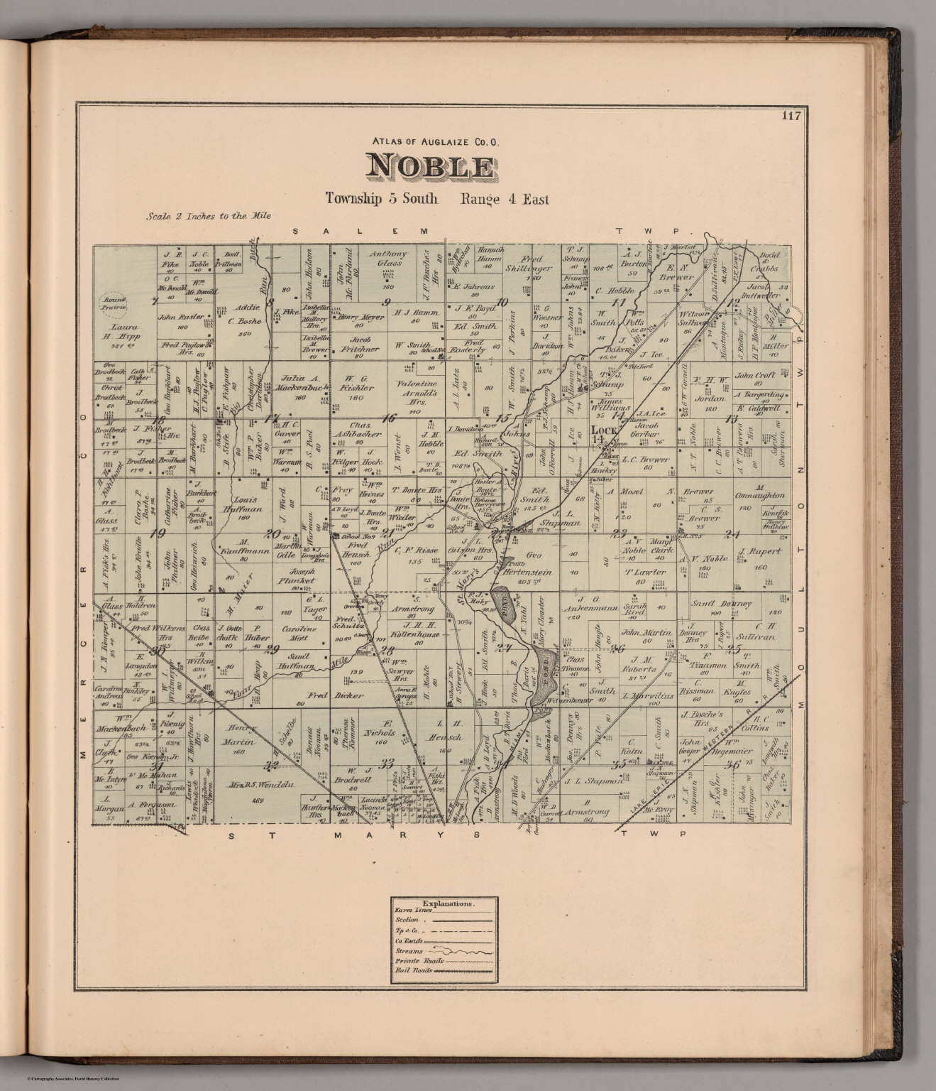 Noble Township, Auglaize County, Ohio. David Rumsey Historical Map