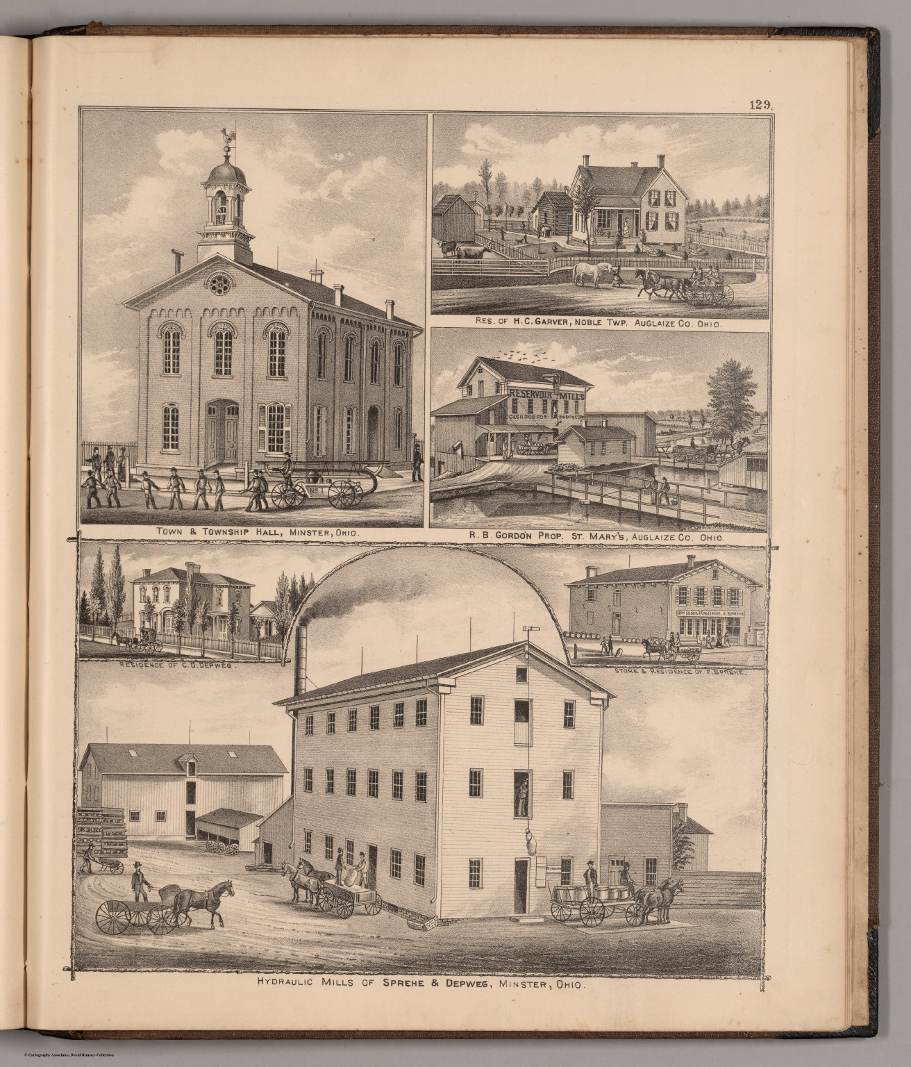 View Residences of H.C. Garver. Business of R.B. Gordon, and Spreche