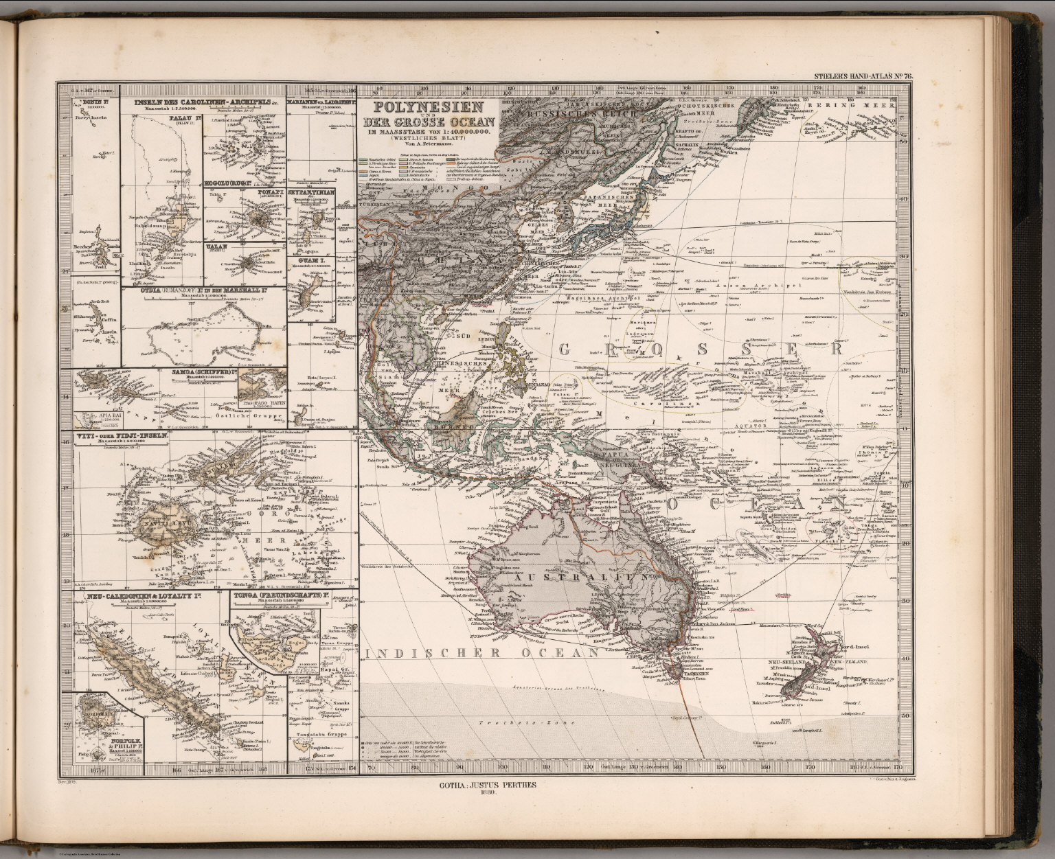 Polynesien und Der Grosse Ocean (Westliches Blatt). (Western Polynesia ...