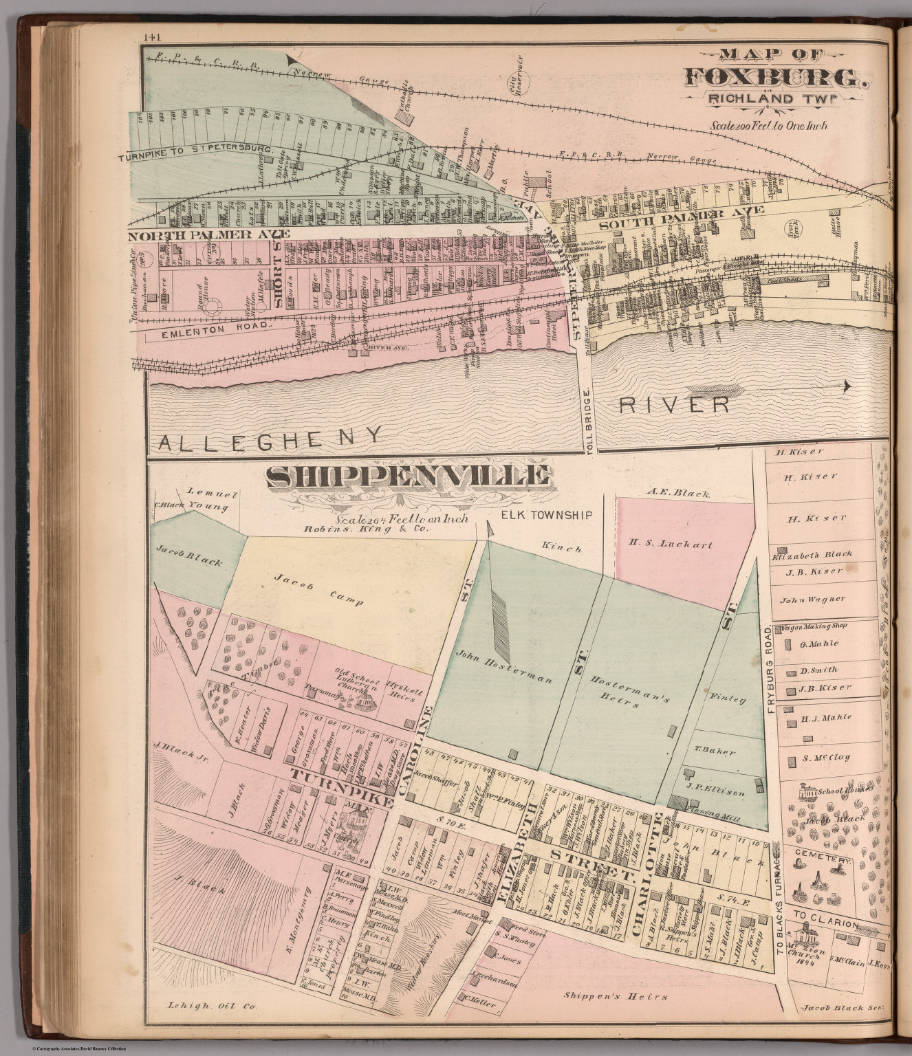 Foxburg. Shippenville, Pennsylvania. David Rumsey Historical Map