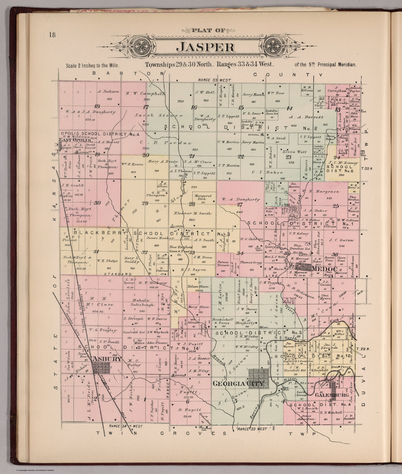 Plat of Jasper, Missouri. David Rumsey Historical Map Collection