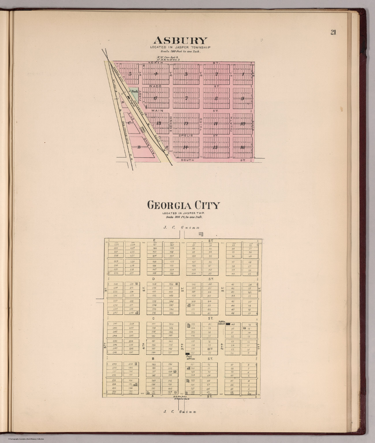 Asbury. City, Missouri. David Rumsey Historical Map Collection