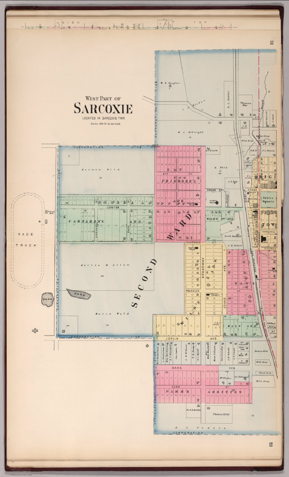 West Part of Sarcoxie, Missouri. David Rumsey Historical Map Collection