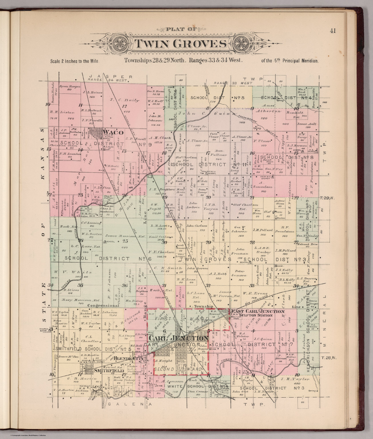 Plat of Twin Groves, Missouri. David Rumsey Historical Map Collection