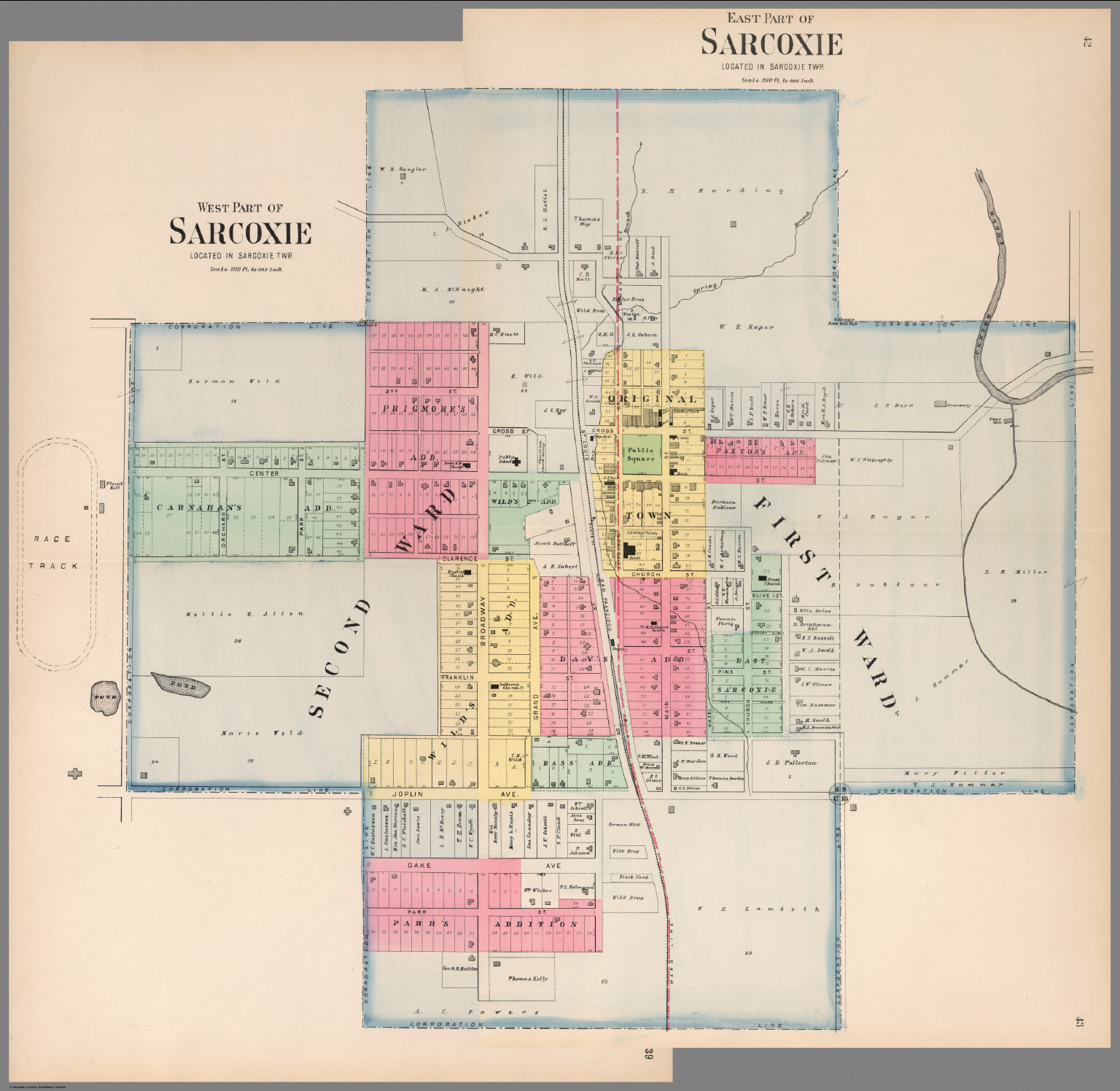 Composite Map Sarcoxie, Missouri. David Rumsey Historical Map Collection