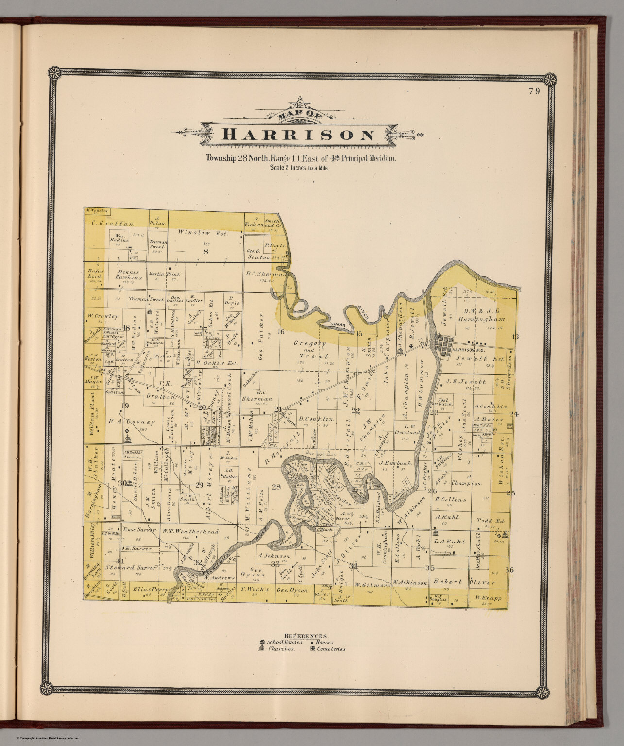 Harrison Township, Winnebago County, Illinois. David Rumsey Historical Map Collection