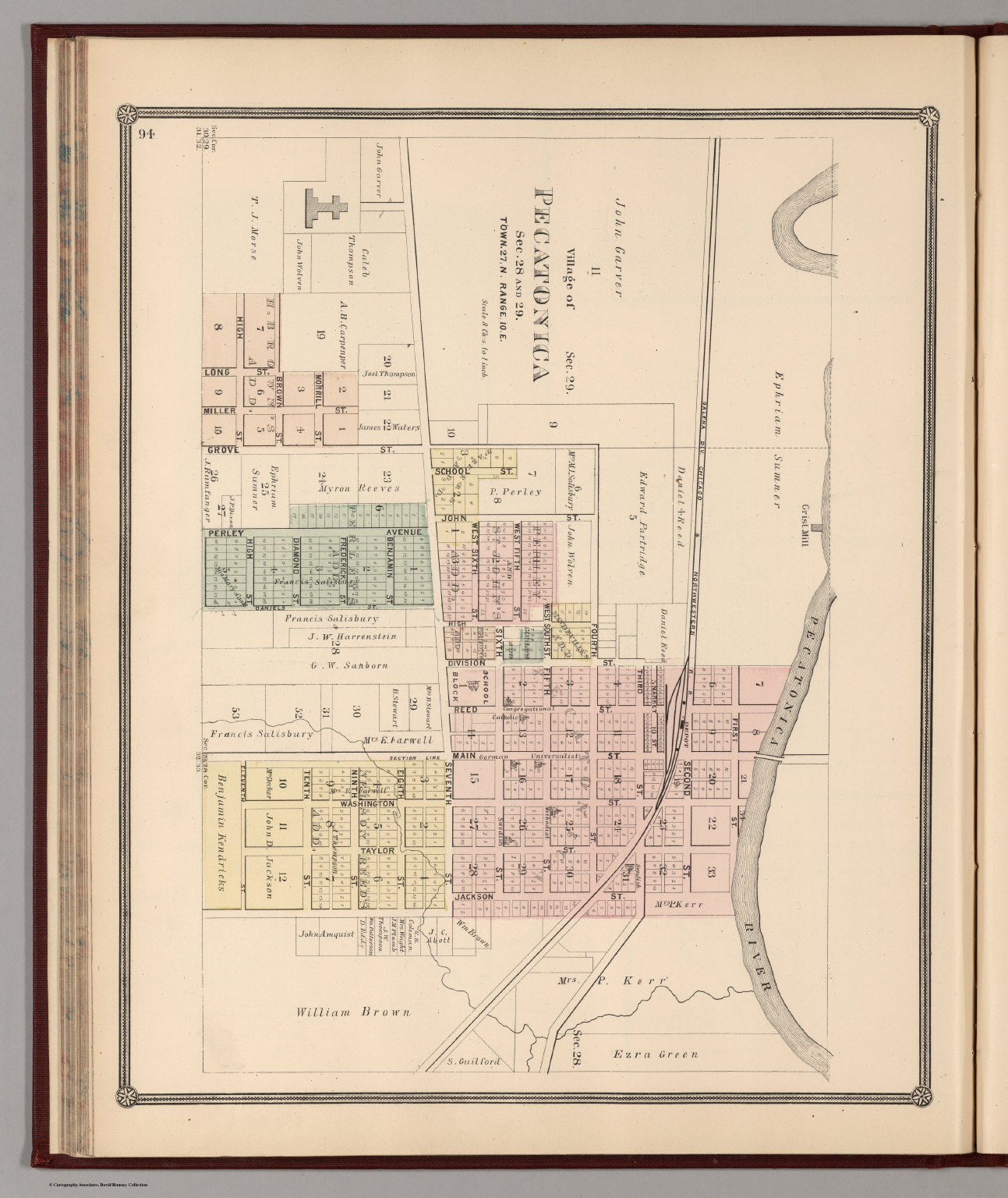 Village of Pecatonica, Winnebago County, Illinois. - David Rumsey ...