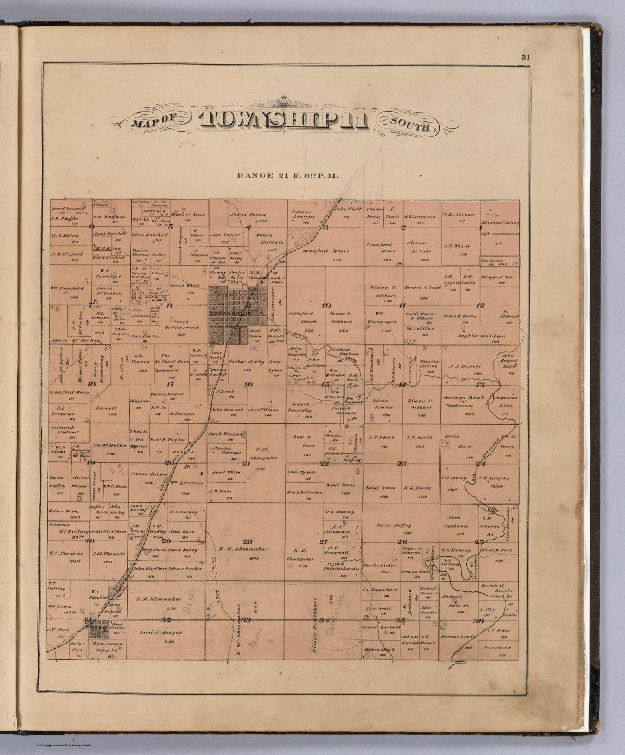 Township 11 South , Range 21 E., Leavenworth County, Kansas David