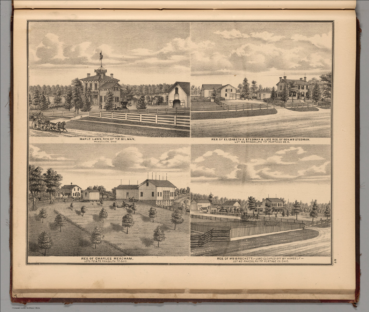 View: Residences of Portage County, Ohio. - David Rumsey Historical Map ...