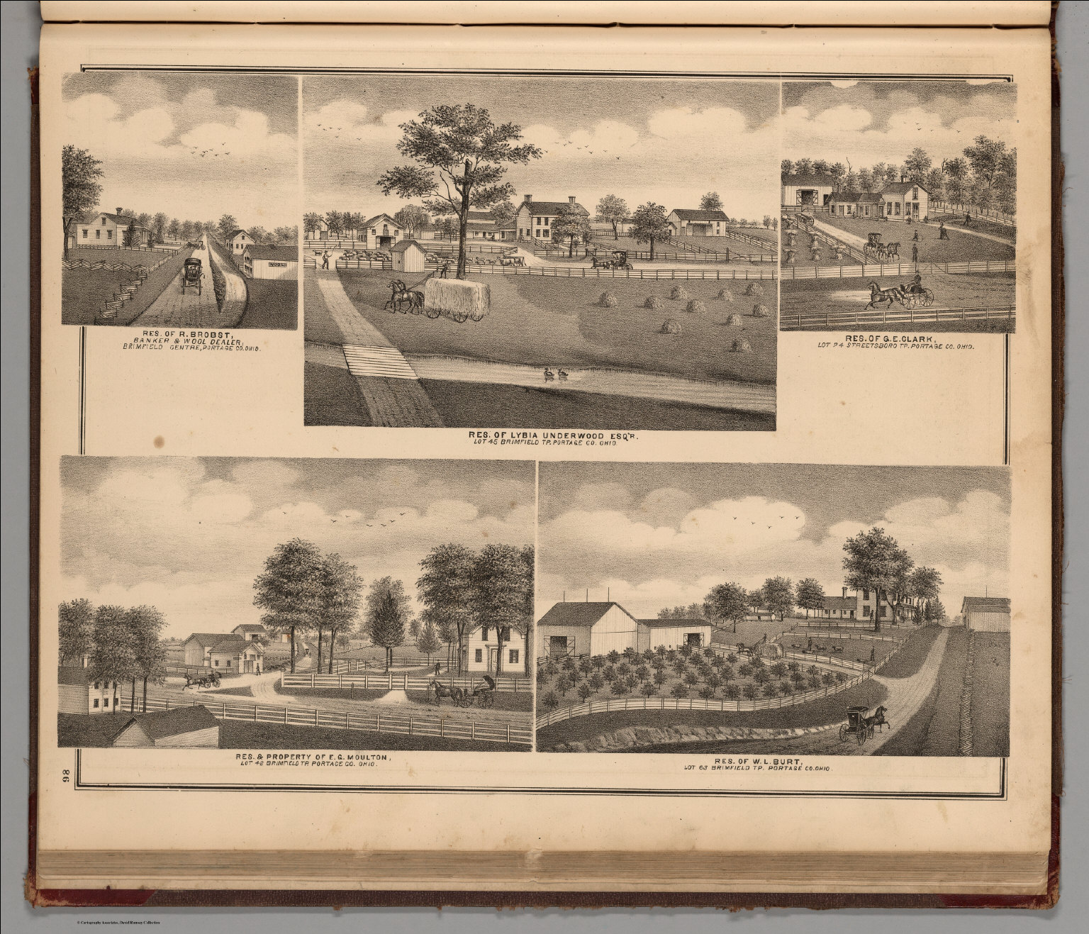 View Residences of Portage County, Ohio. David Rumsey Historical Map