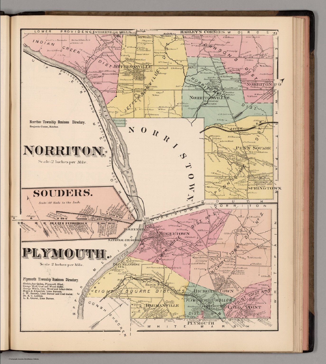Norriton and Plymouth, Montogmery County, Pennsylvania. Souders. David Rumsey Historical Map