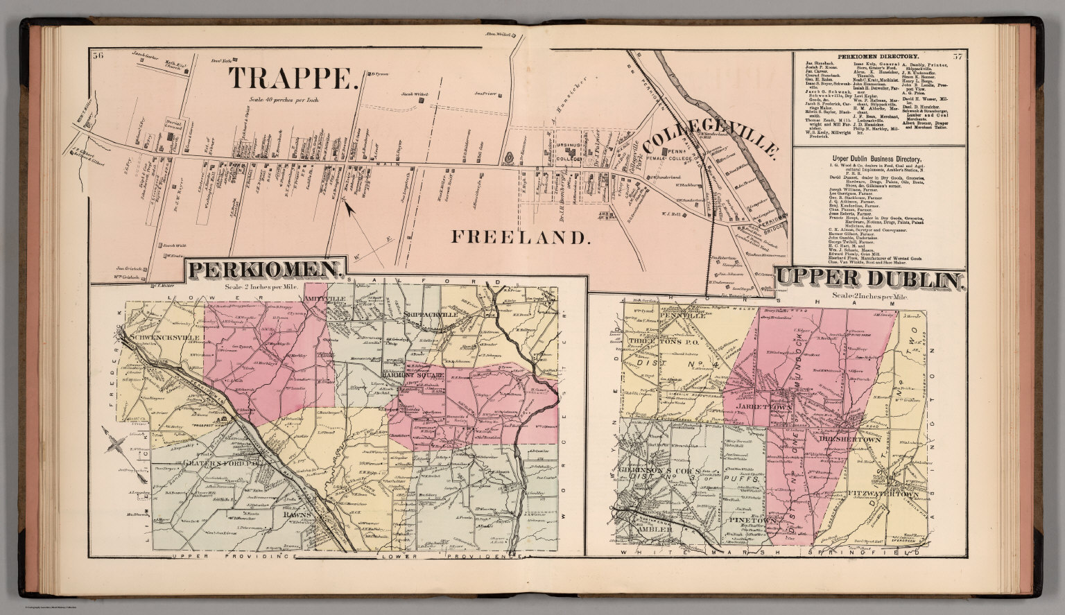 Perkiomen and Upper Dublin, Montgomery County, Pennsylvania. Trappe