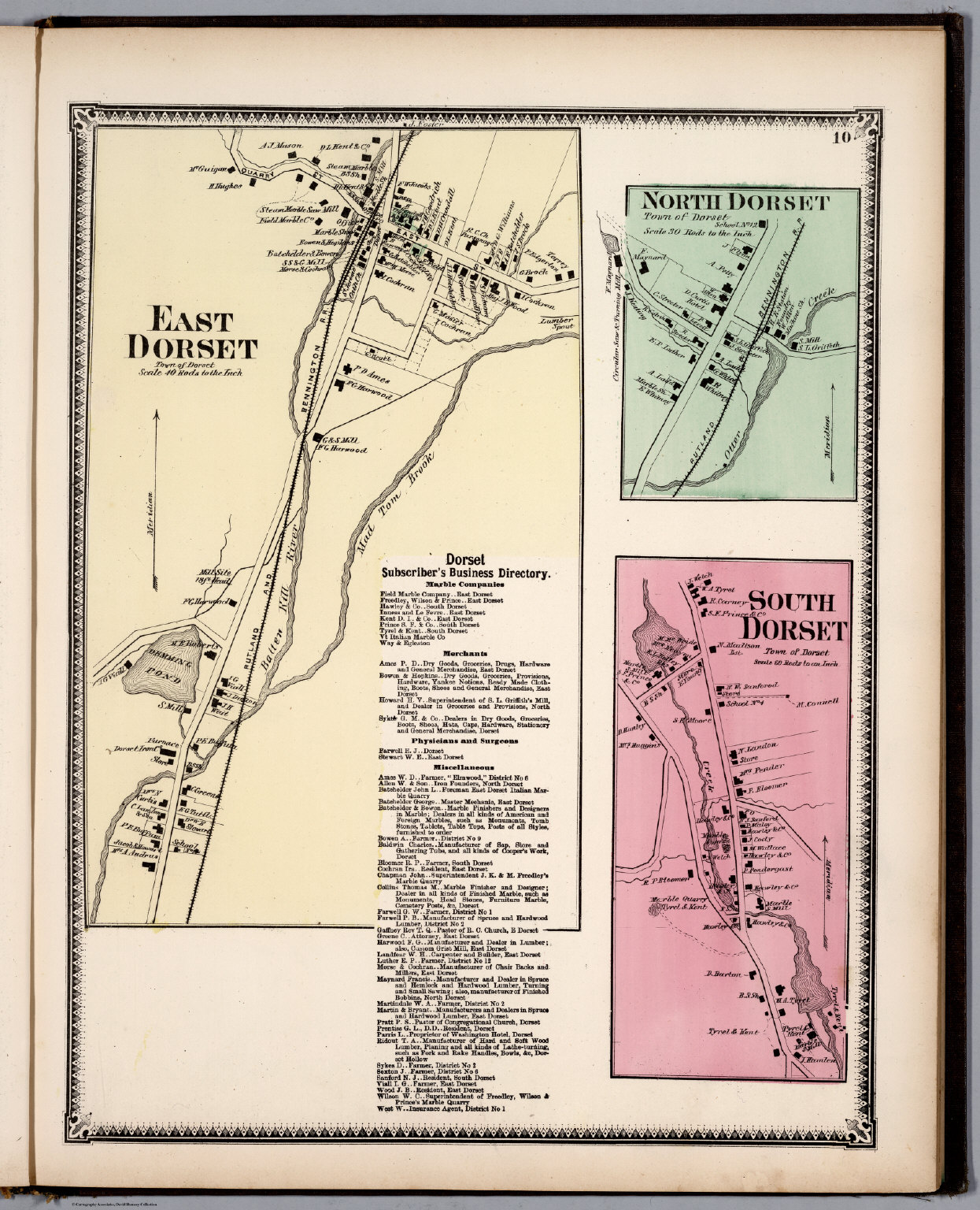 East Dorset. North Dorset. South Dorset, Vermont. David Rumsey