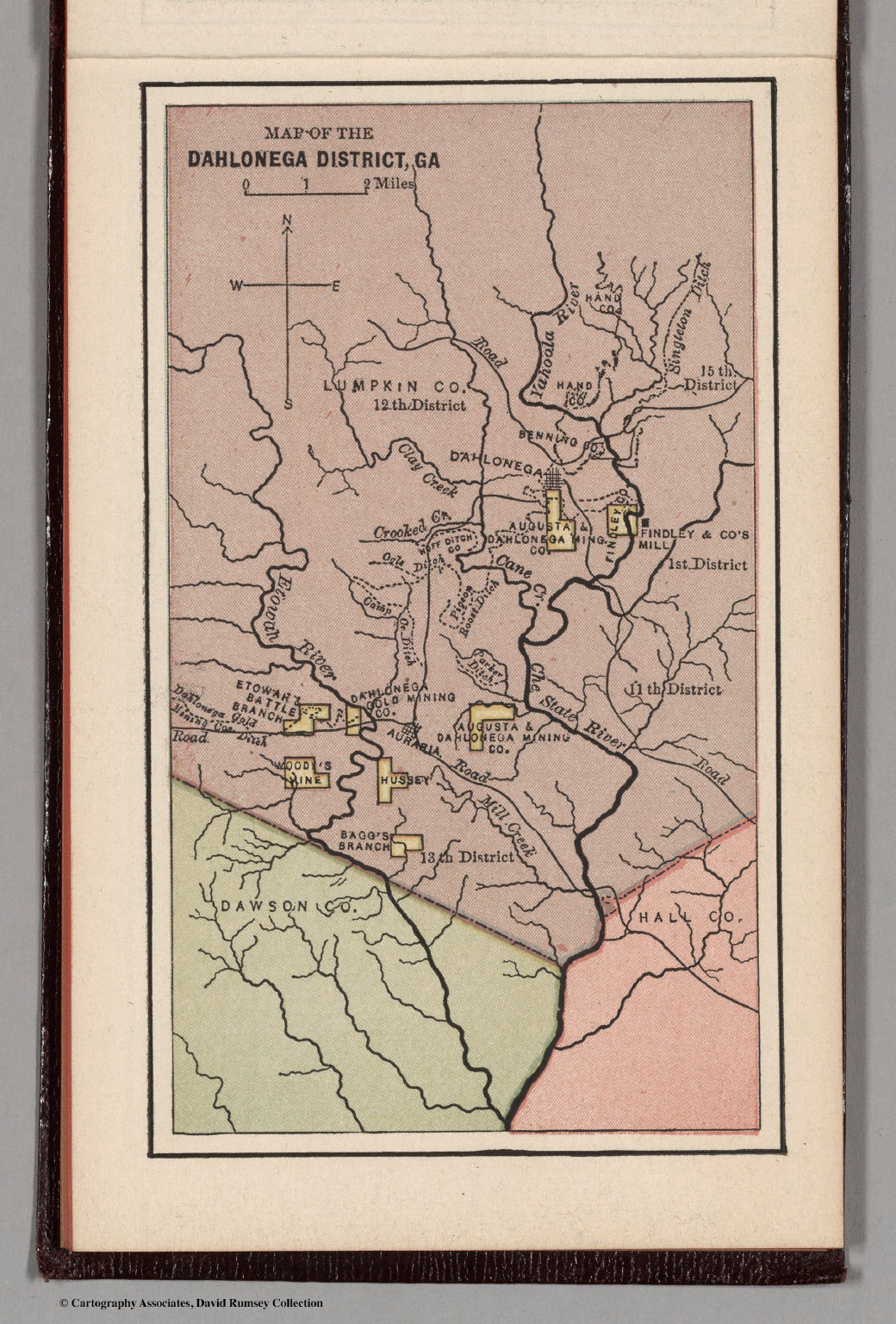 Map Of The Dahlonega District Ga David Rumsey Historical Map Collection