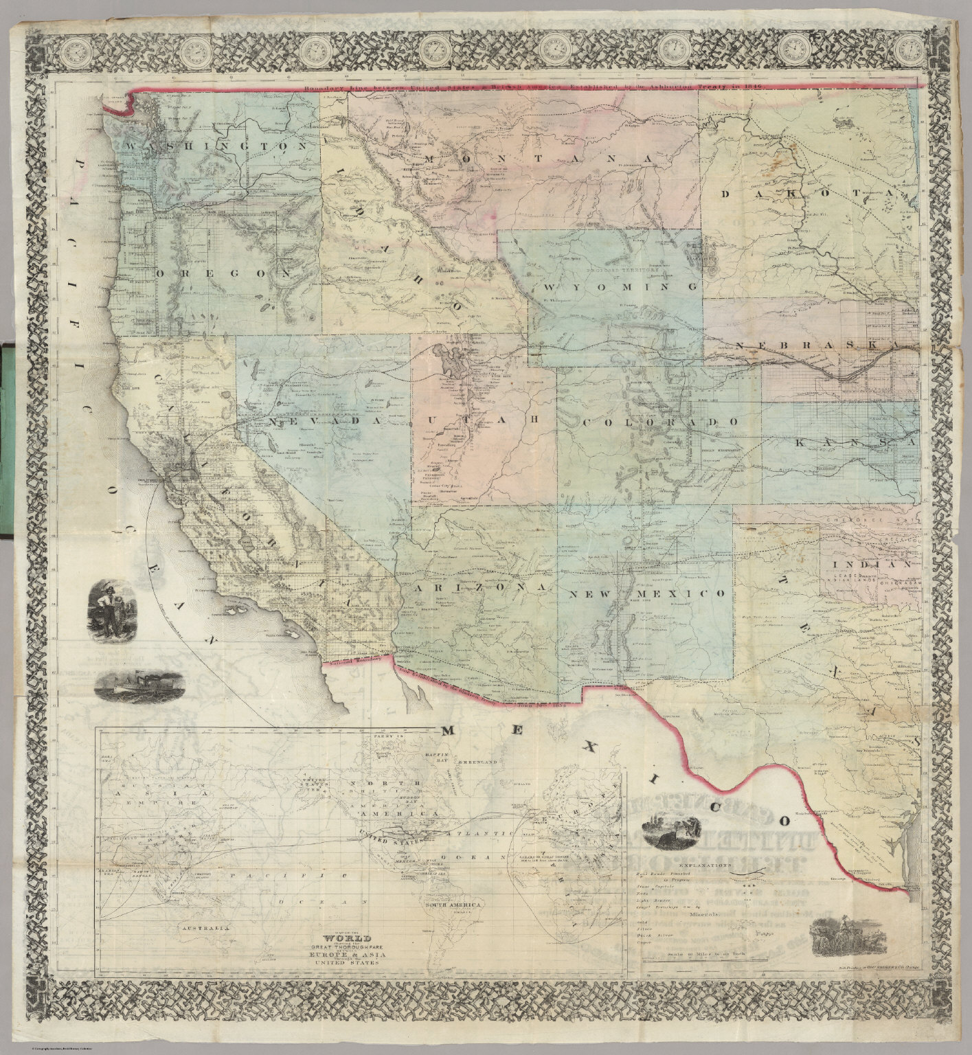 Map Of The United States And Territories (West half) - David Rumsey