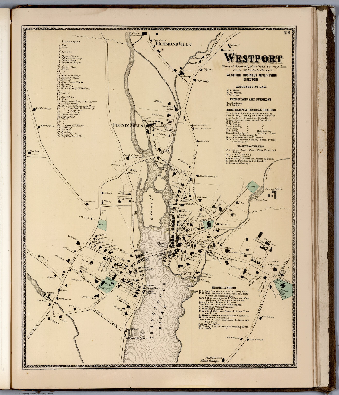 Westport, Connecticut. David Rumsey Historical Map Collection