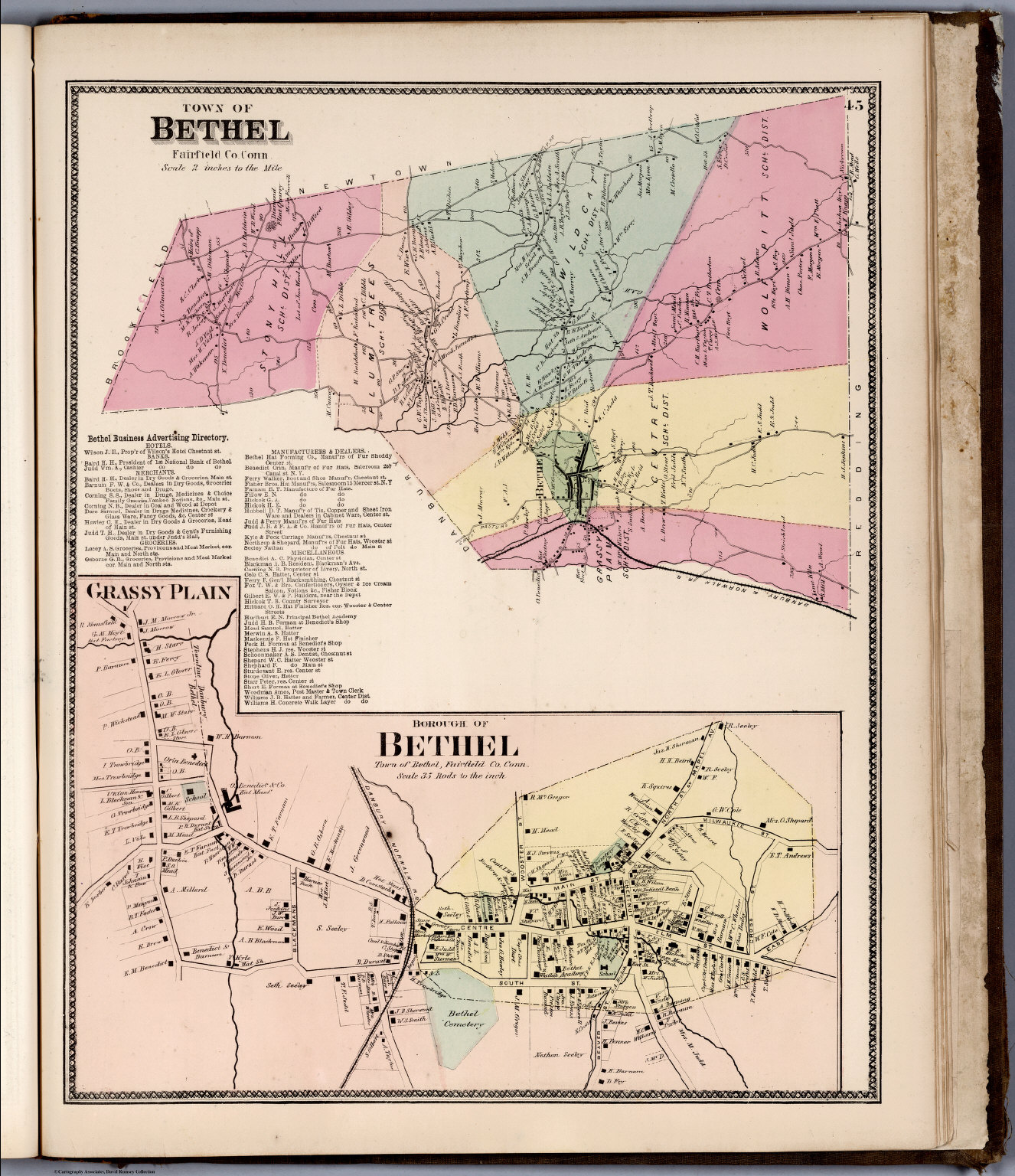 Town of Bethel, Fairfield County, Connecticut. Grassy Plain, Borough of 