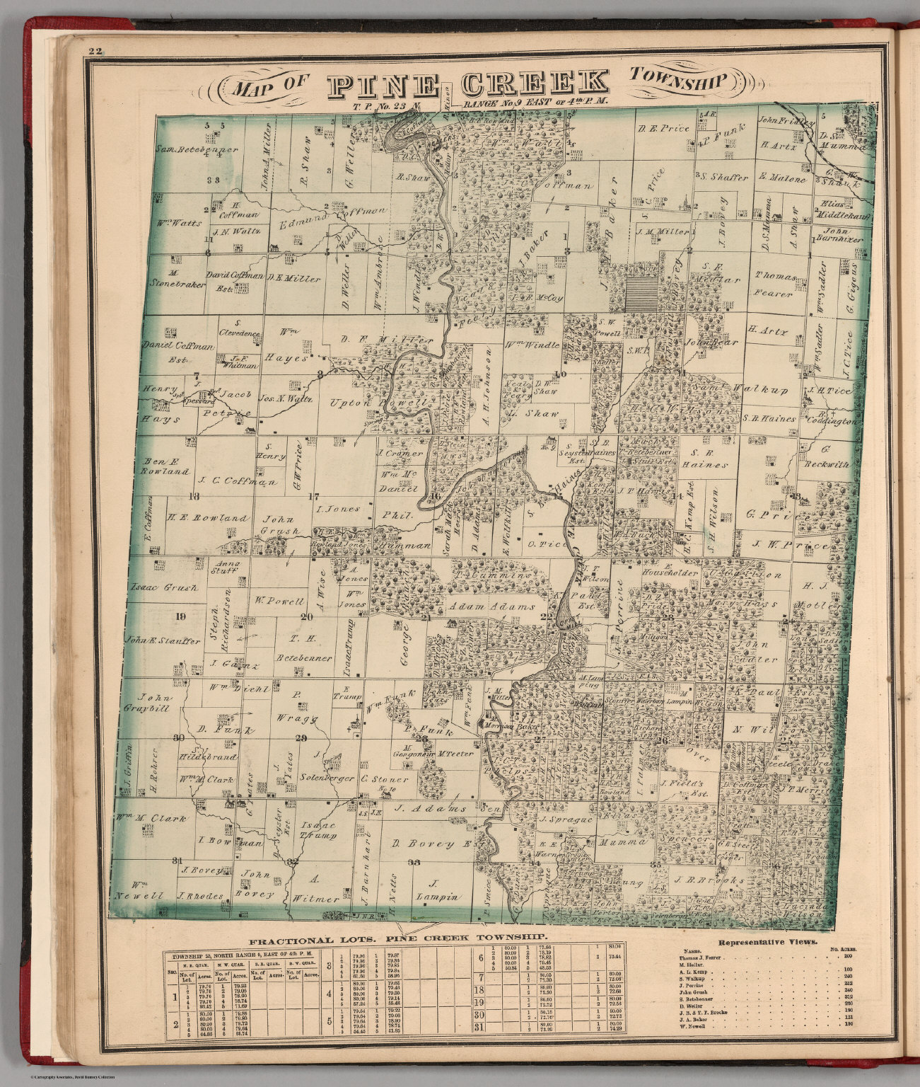 Pine Creek Township, Ogle County, Illinois. David Rumsey Historical