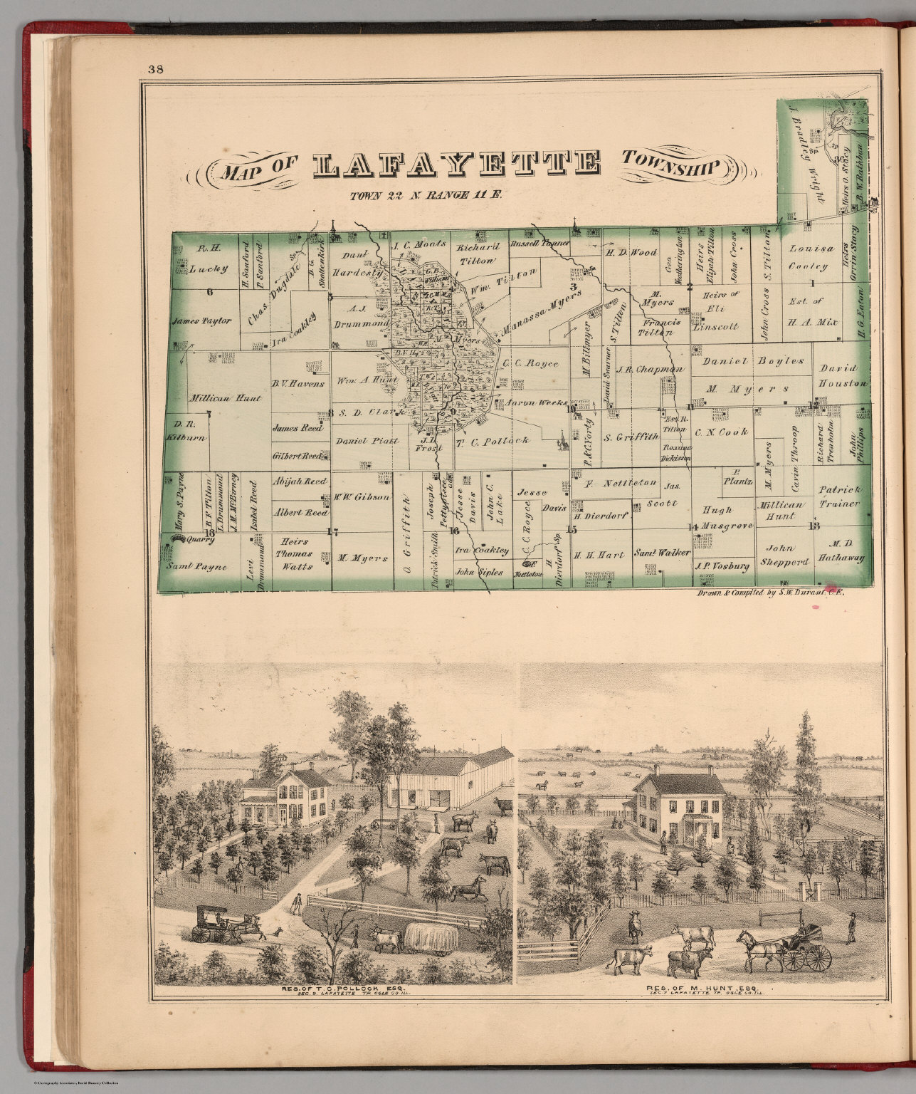 Lafayette Township, Ogle County, Illinois. View Residences of Ogle