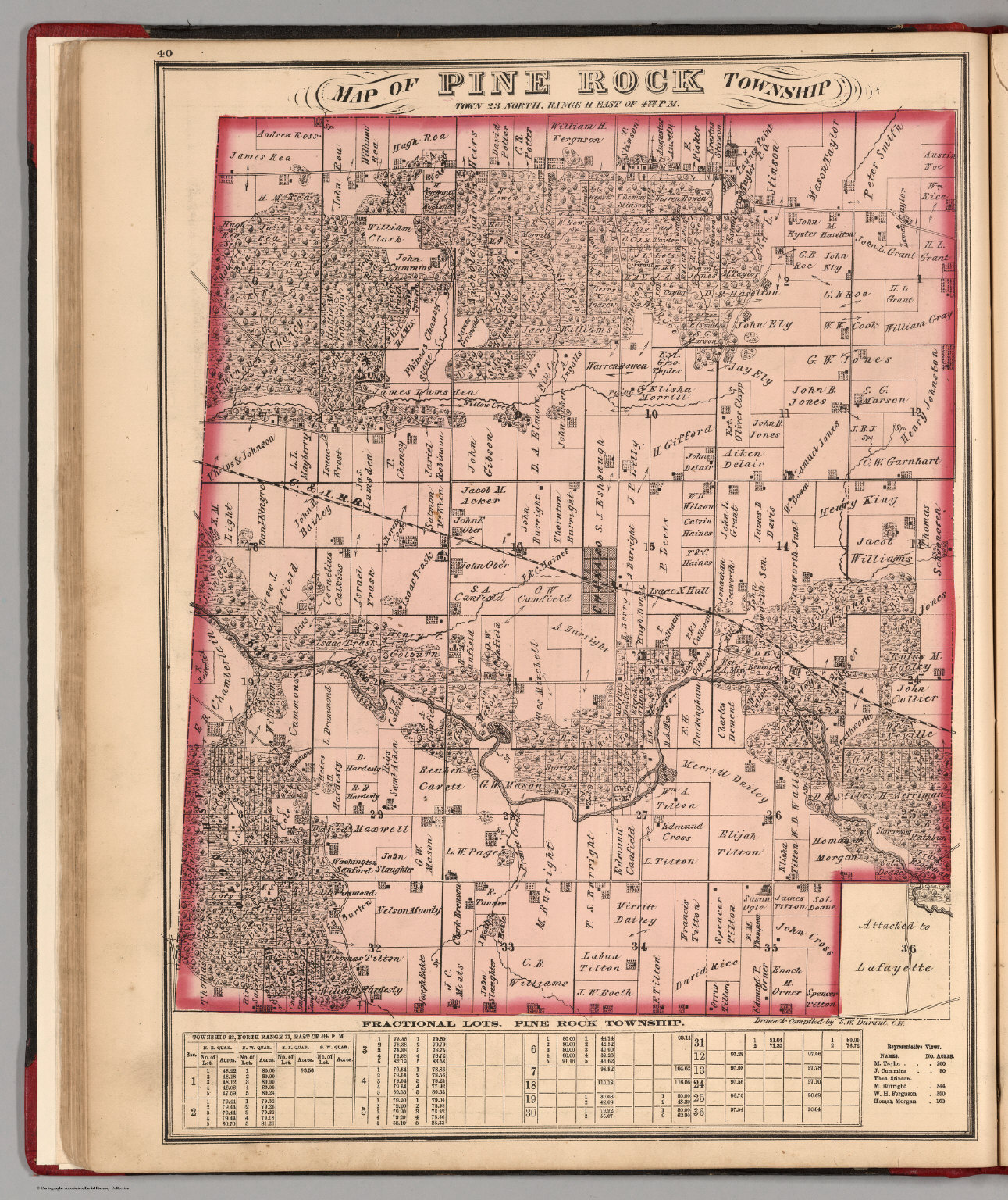 Ogle County Plat Map Pine Rock Township, Ogle County, Illinois. - David Rumsey Historical Map  Collection