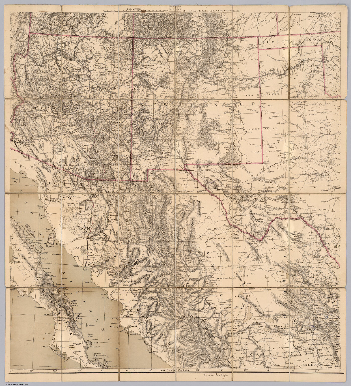 U.S. West of Mississippi R. 5. - David Rumsey Historical Map Collection