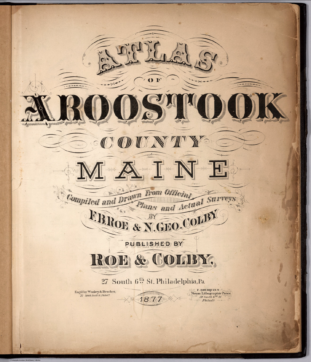 Title Page Atlas Of Aroostook County Maine. David Rumsey Historical