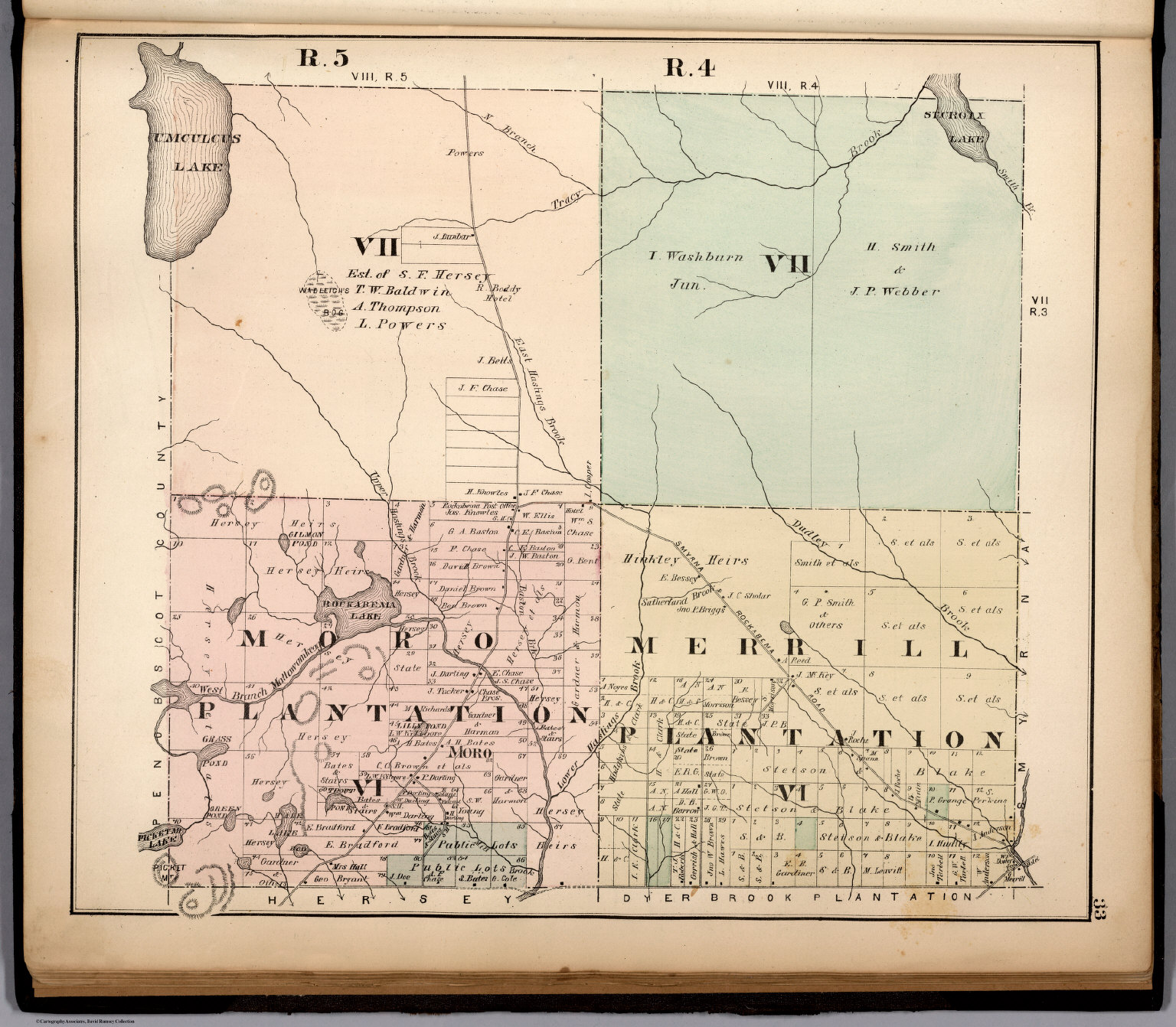 R. 5 VII. Moro Plantation VI. R.4 VII. Merrill Plantation VI, Aroostook