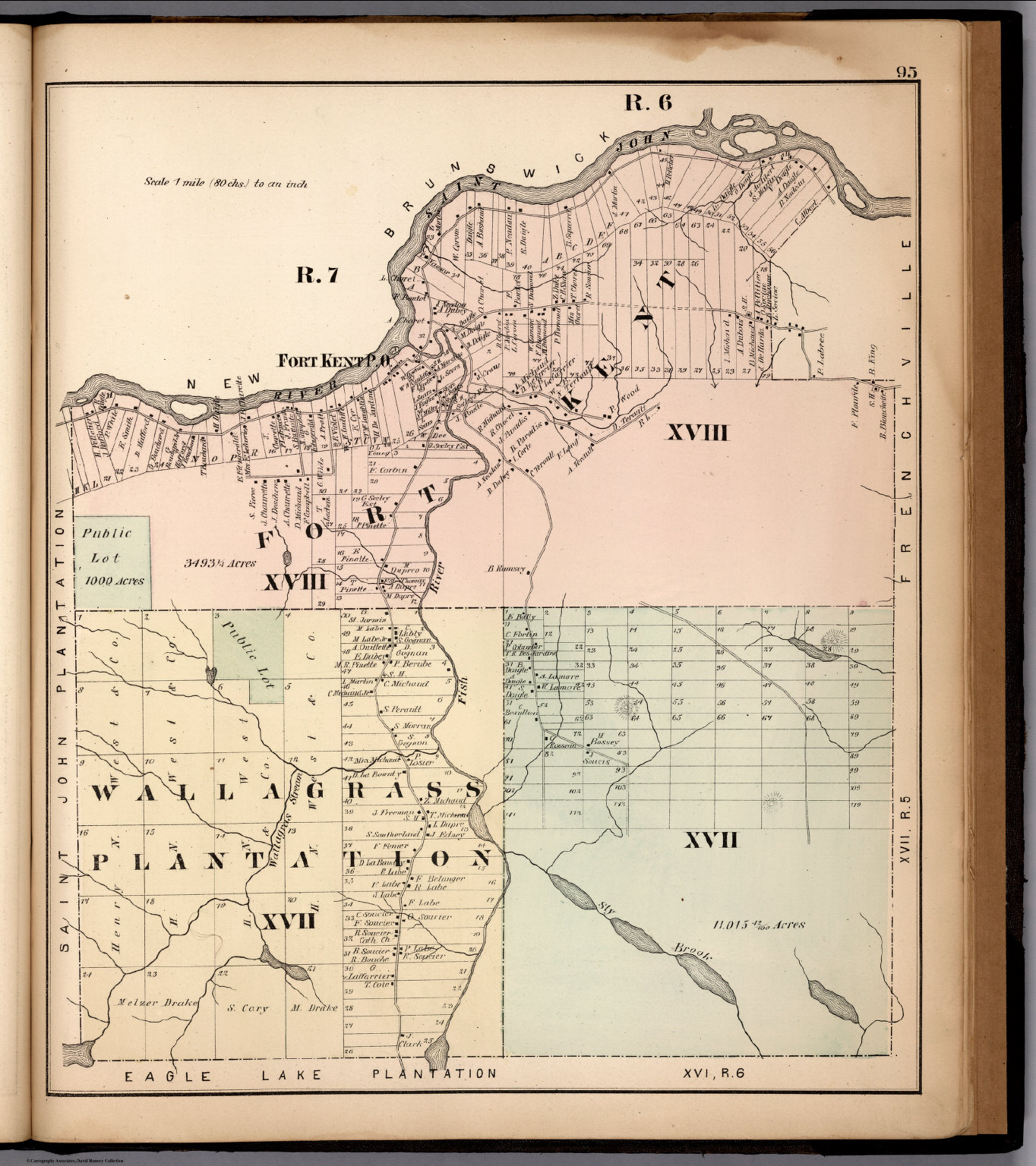 Fort Kent R. 7 XVIII, R. 6 XVII. Wallagrass Plantation XVII R. 6 XVII