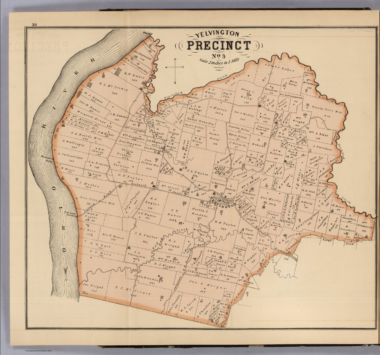 Daviess County Ky Map Yelvington Precinct No. 3., Daviess County, Kentucky. - David Rumsey  Historical Map Collection