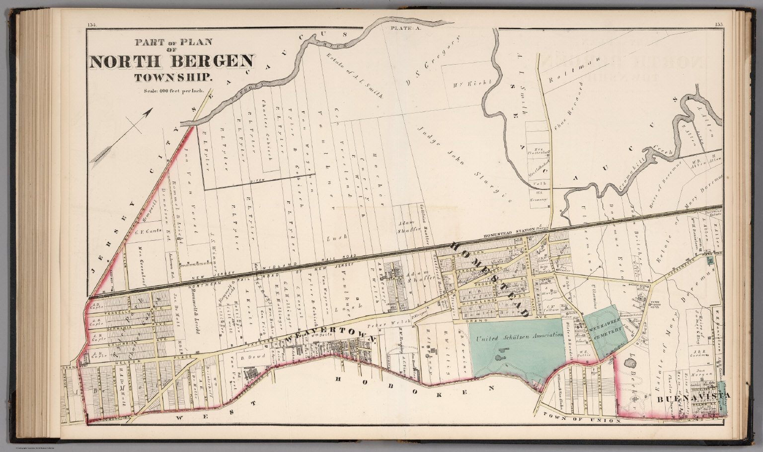 Part of Plan of North Bergen Township. David Rumsey Historical Map