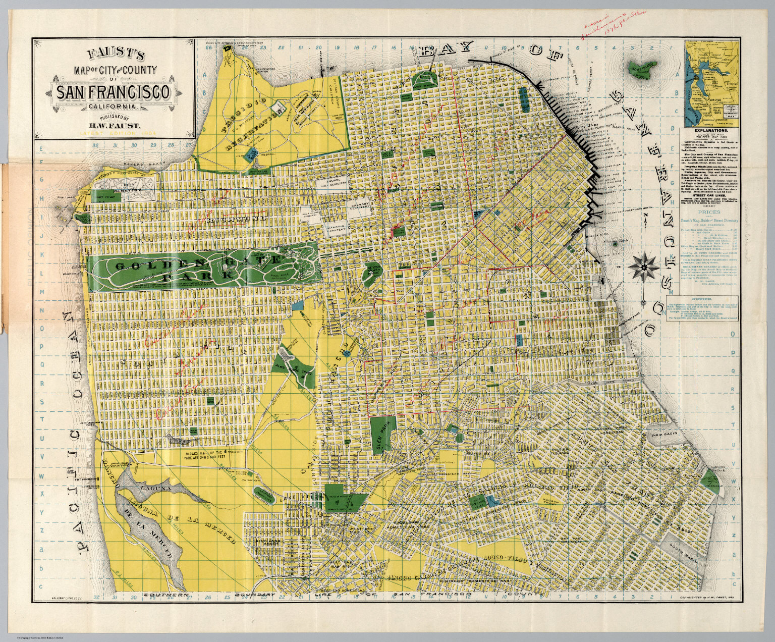 City And County Of San Francisco California - David Rumsey Historical ...