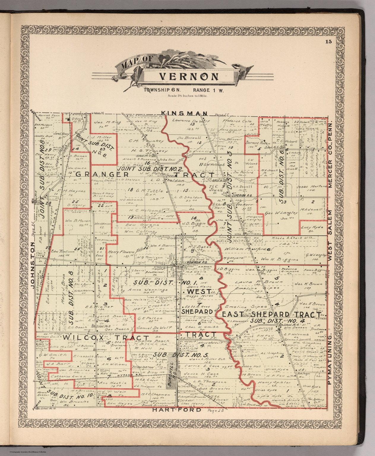 Vernon, Trumbull County, Ohio. - David Rumsey Historical Map Collection