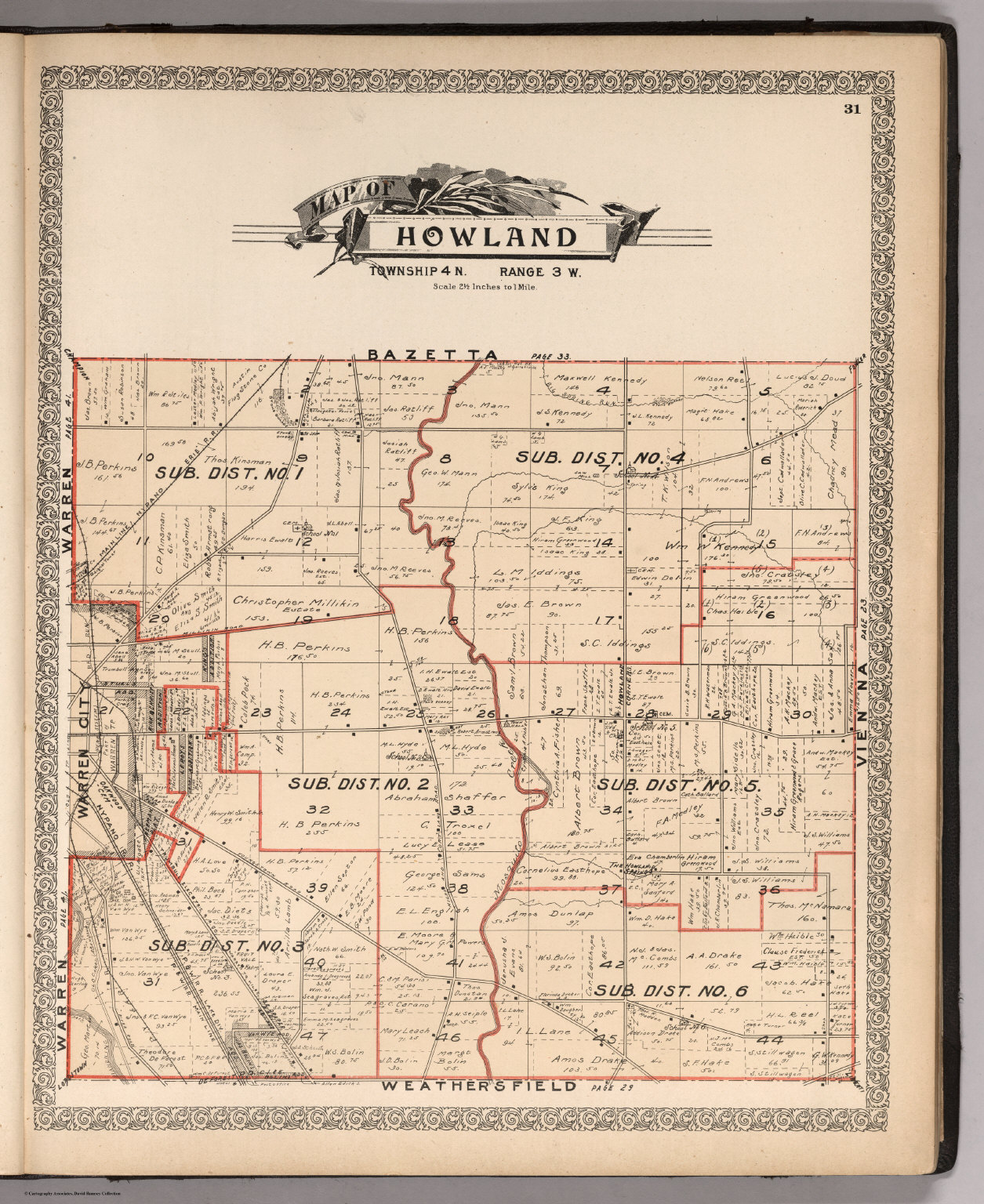 Howland, Trumbull County, Ohio. - David Rumsey Historical Map Collection