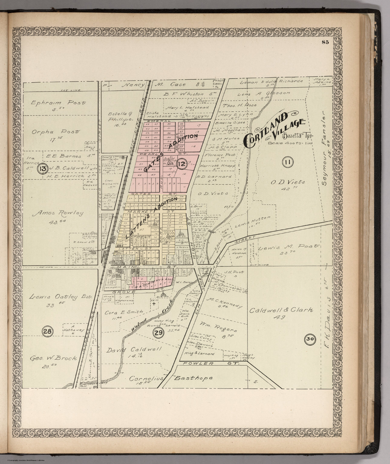 Cortland Village, Ohio. David Rumsey Historical Map Collection