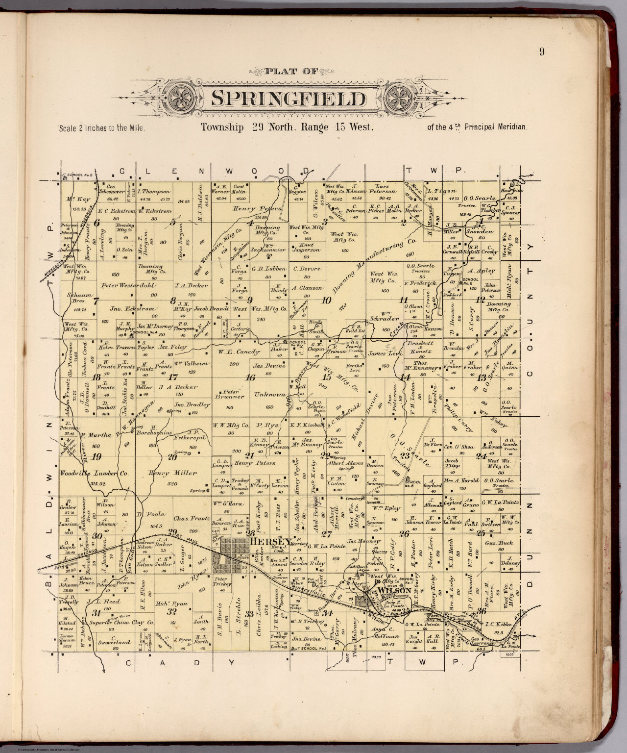 Springfield, Saint Croix County, Wisconsin. David Rumsey Historical