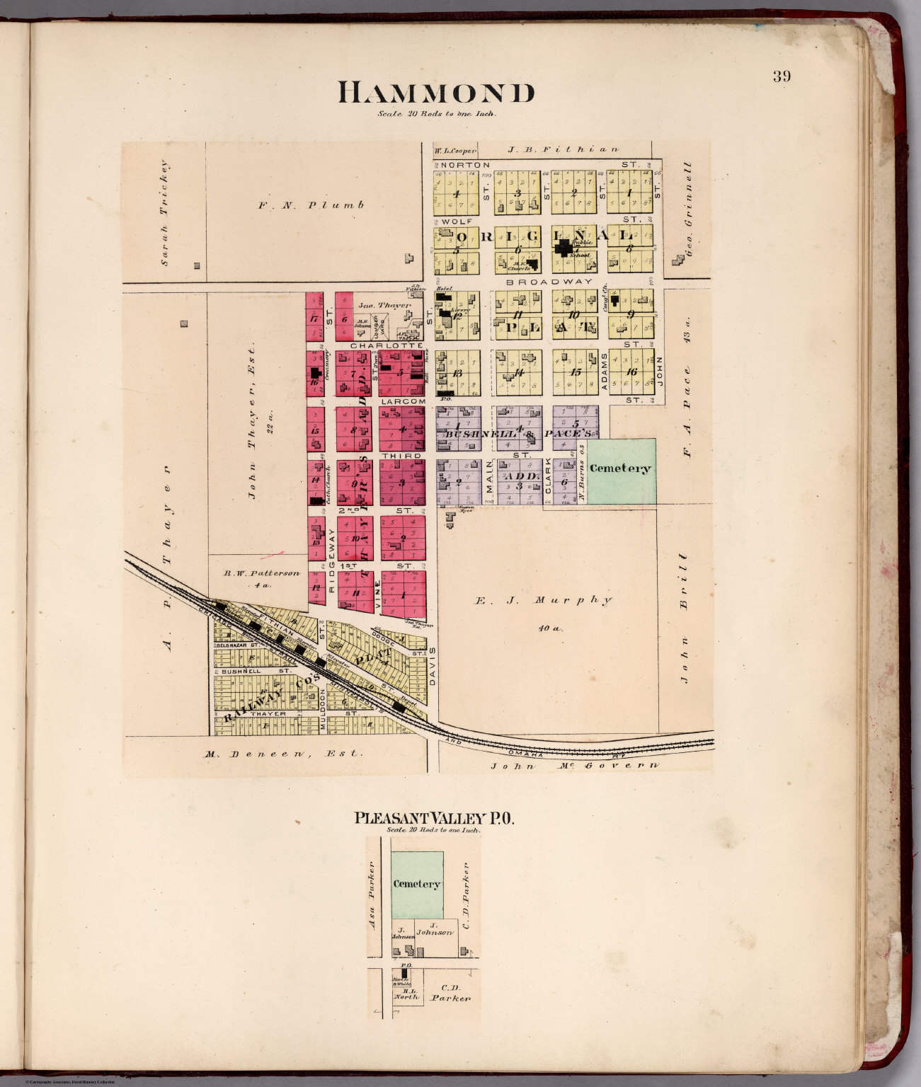 Hammond. Pleasant Valley, Wisconsin. David Rumsey Historical Map