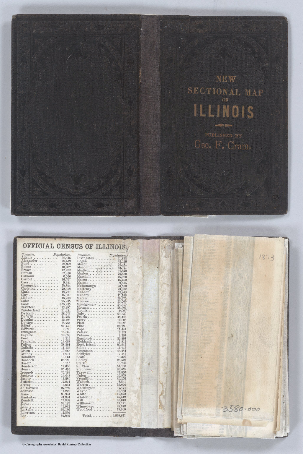 Covers Sectional Map Of The State Of Illinois David Rumsey