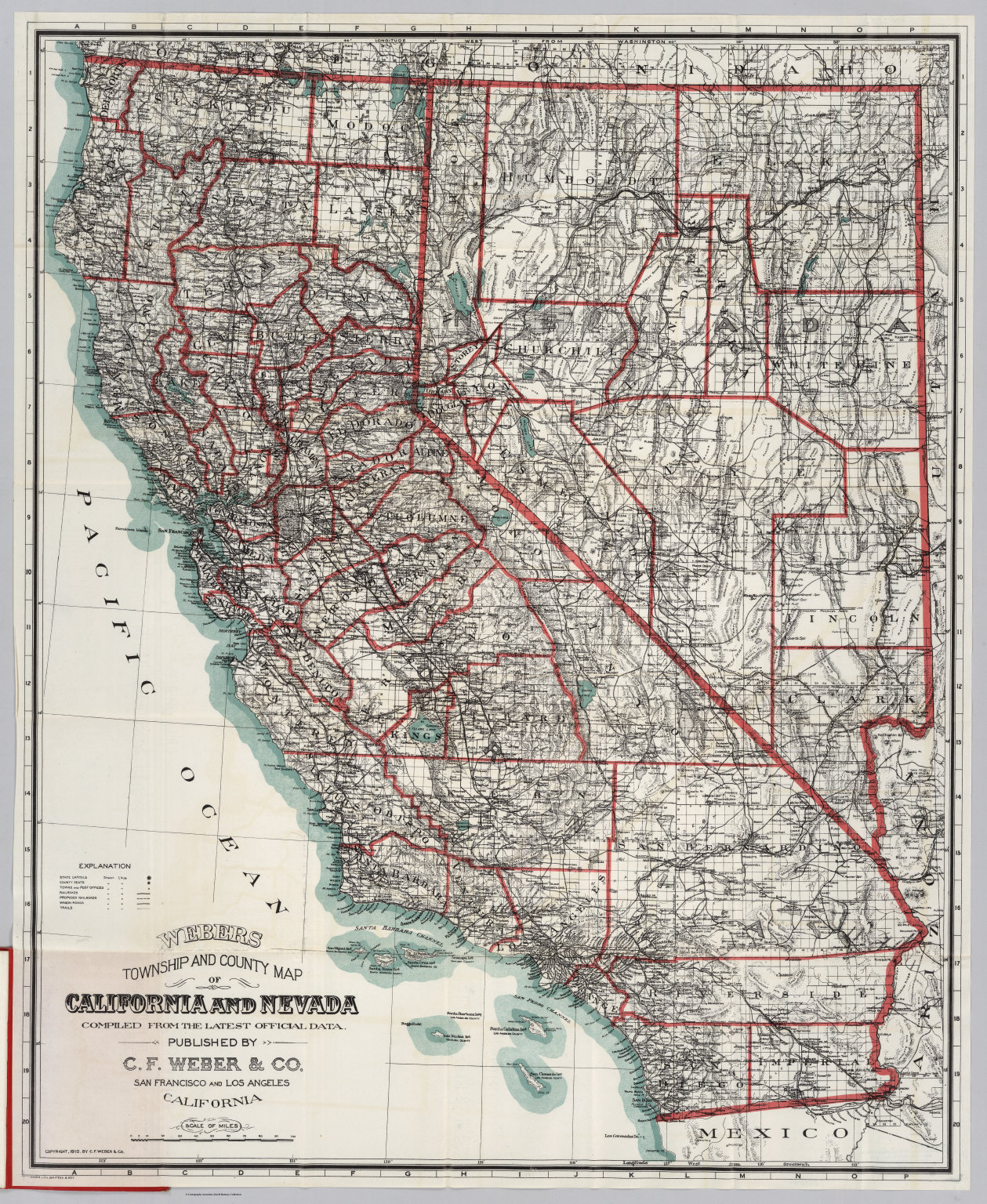 California And Nevada - David Rumsey Historical Map Collection