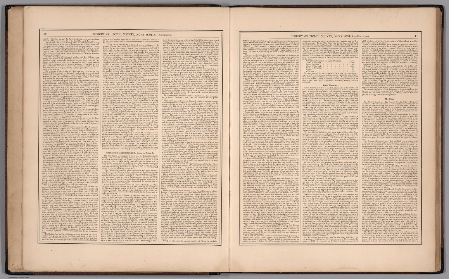 Text History of Pictou County, Nova Scotia Continued. David