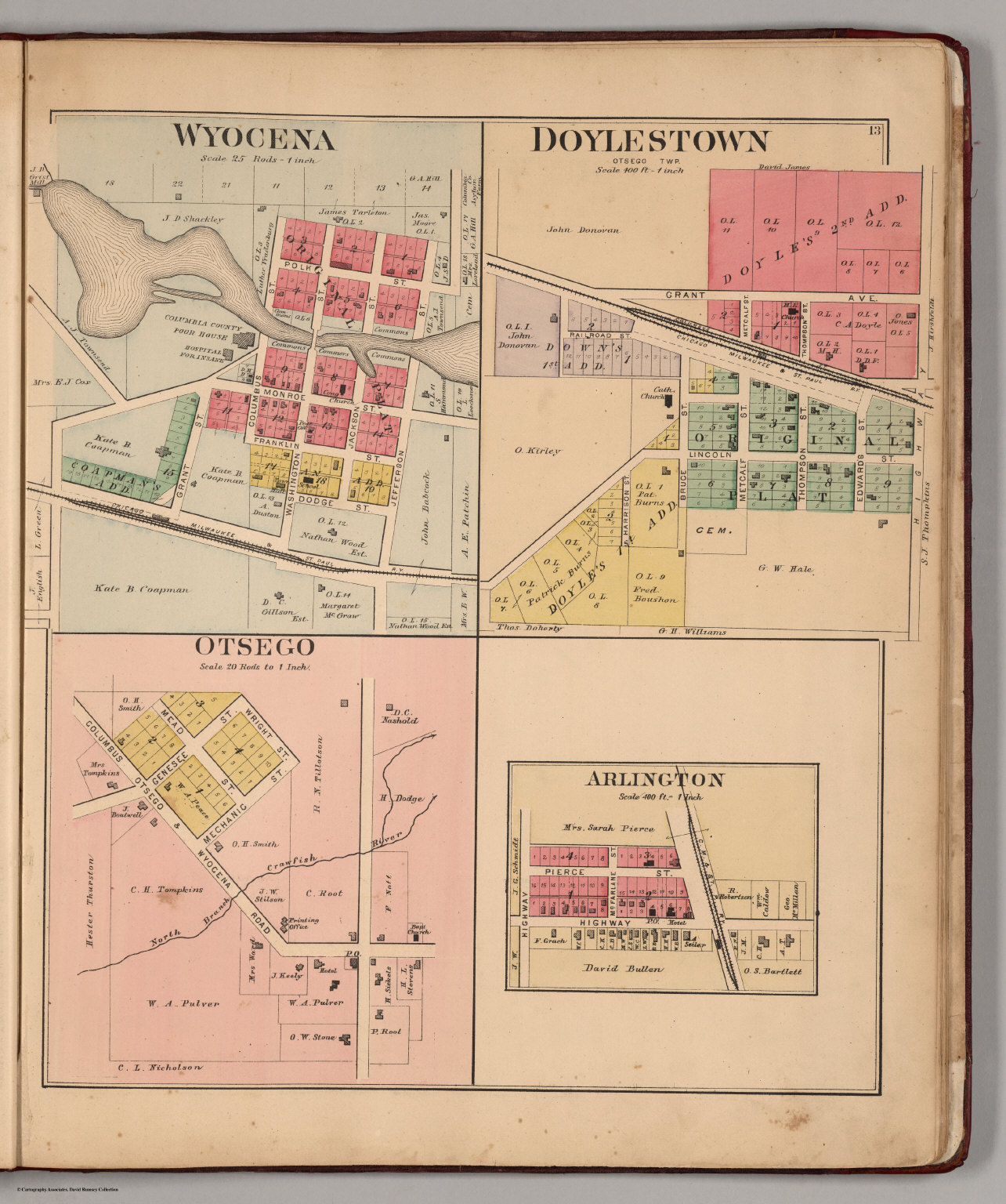 Wyocena, Doylestown, Otsego, and Arlington, Columbia County, Wisconsin