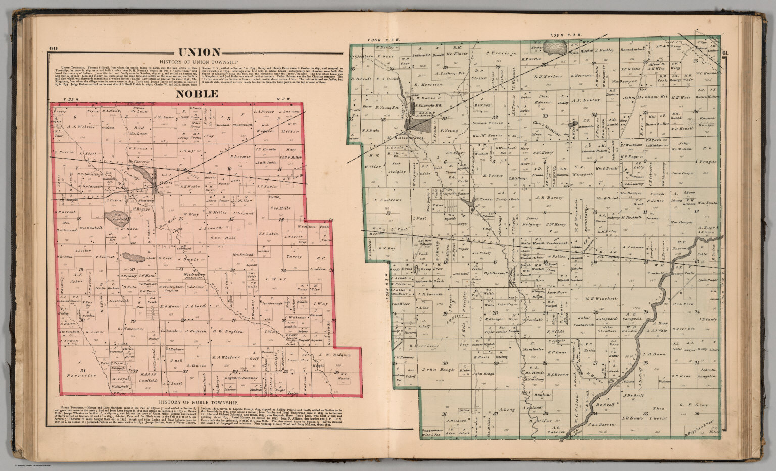 Union and Noble Townships, Laporte County, Indiana. - David Rumsey ...